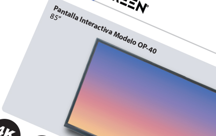 Pantallas Serie OP-40 85 inch